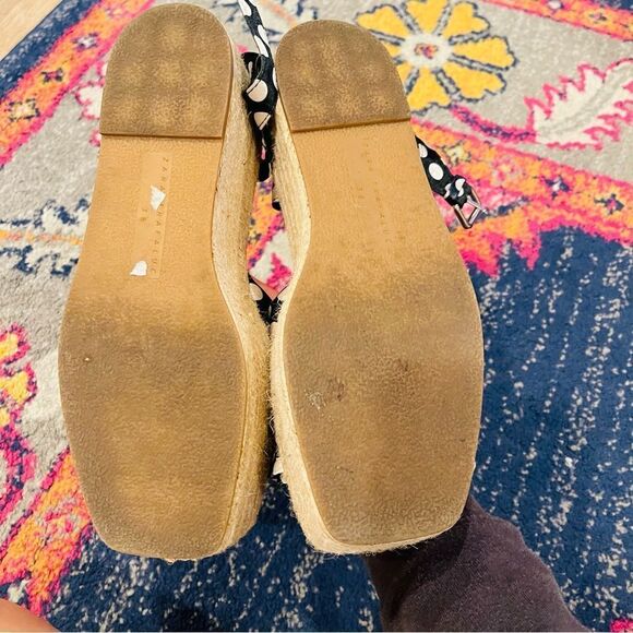 EUC Zara Platform Polka Dot Espadrille Wedges 7.5 - Picture 7 of 10
